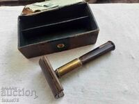 Old English bakelite and bronze razor