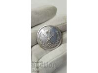 Monedă rară de ruble de argint imperială rusă de încoronare din 1896