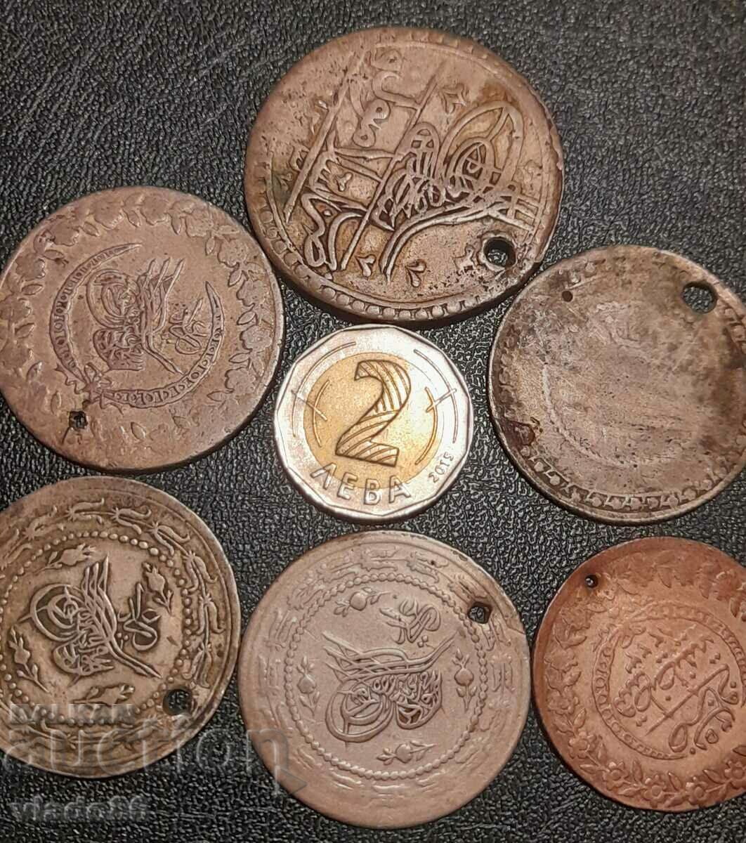 6 големи османски сребърни монети