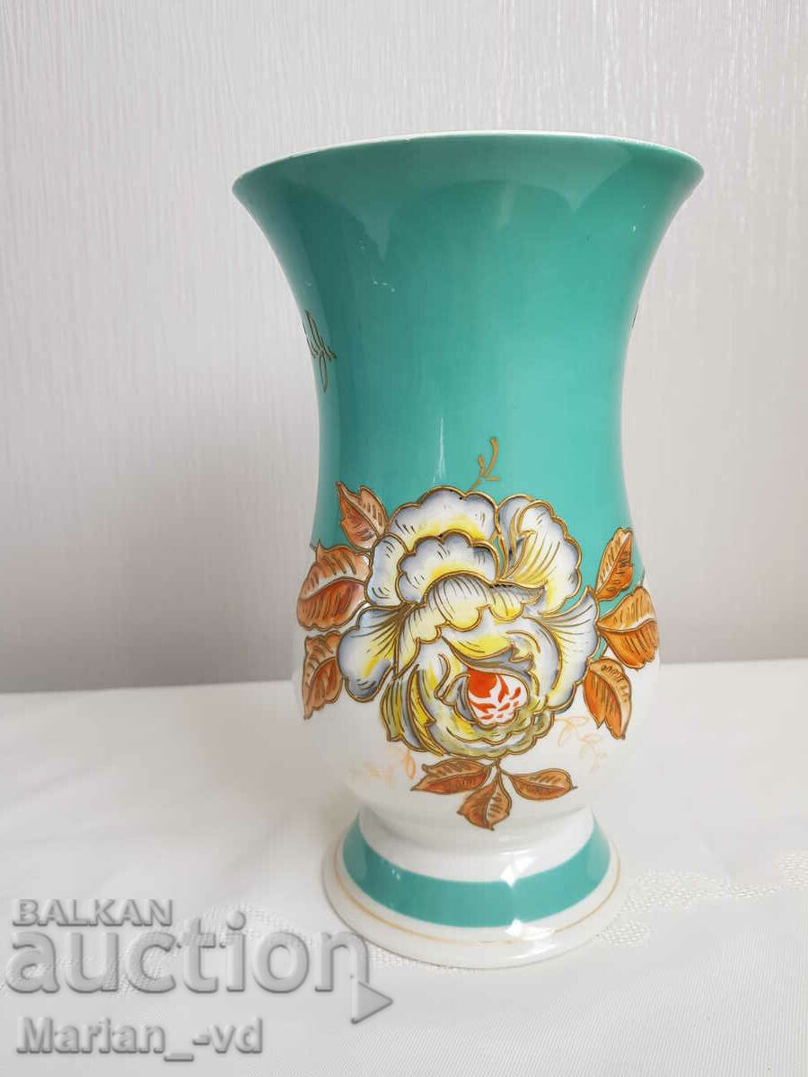 Немска порцеланова ръчно рисувана ваза 1930година