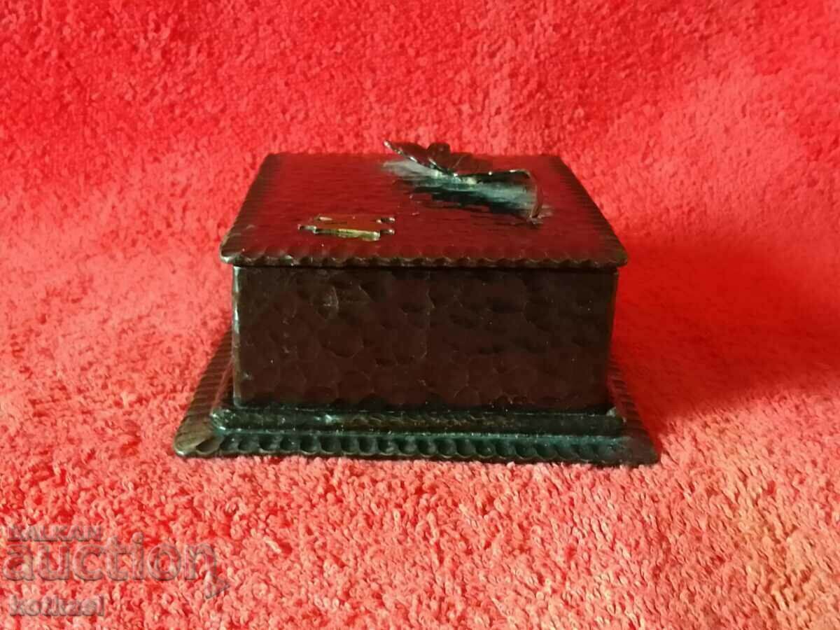 Auction  Old solid metal jewelry box