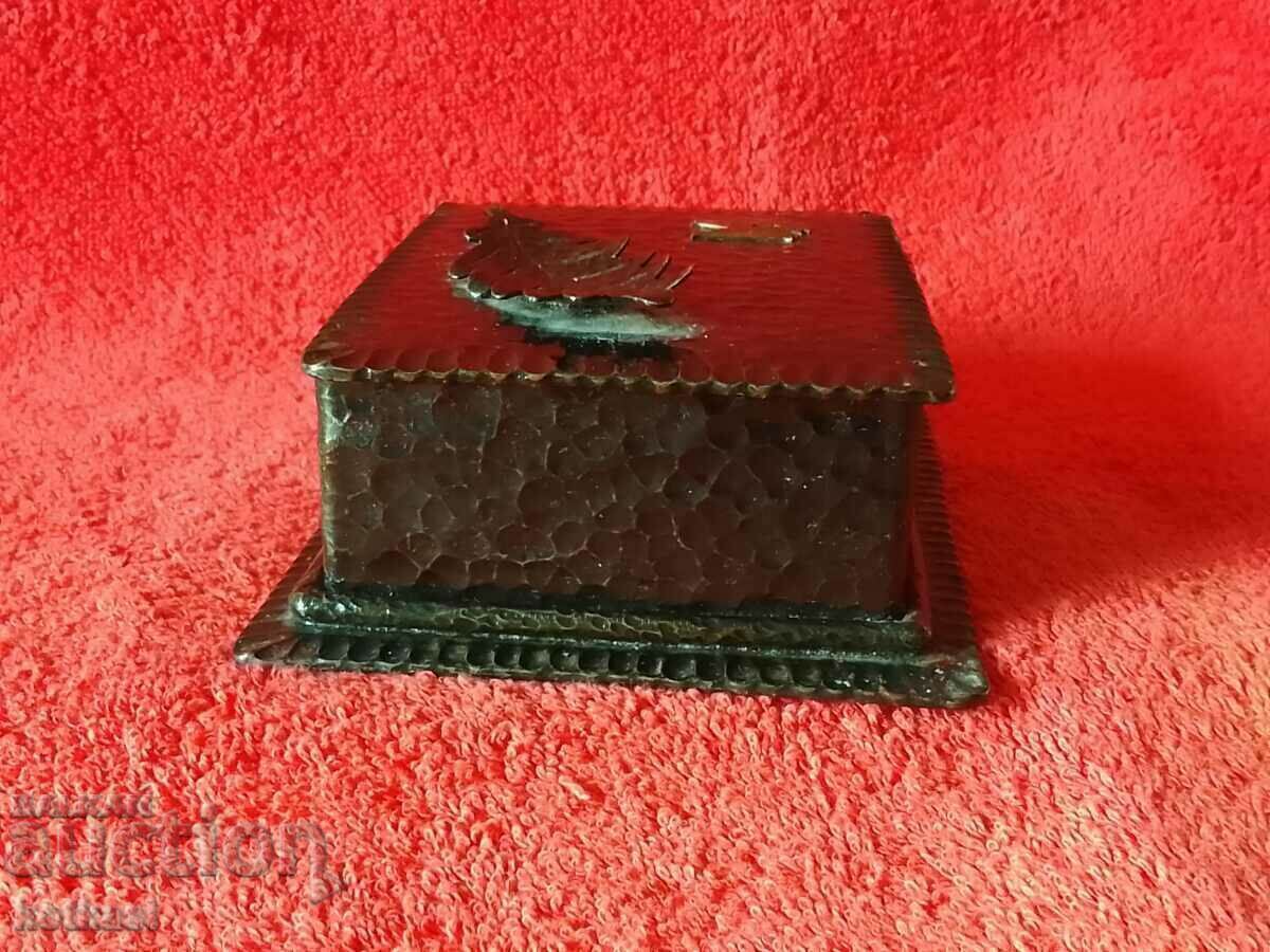 Old solid metal jewelry box - 5
