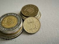 Монета - Нидерландия - 25 цента | 1971г.