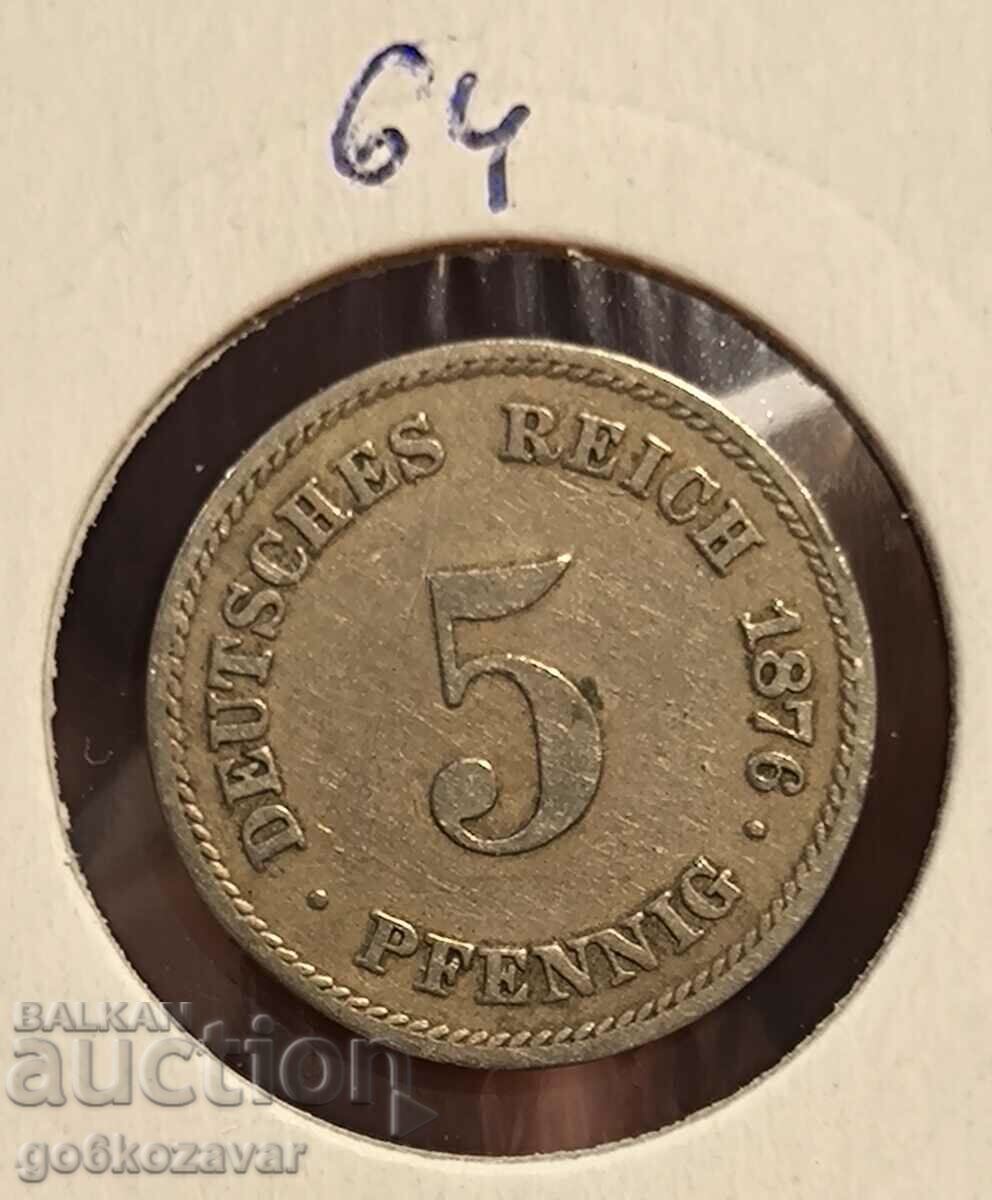 Germania 5 pfennig 1876 E