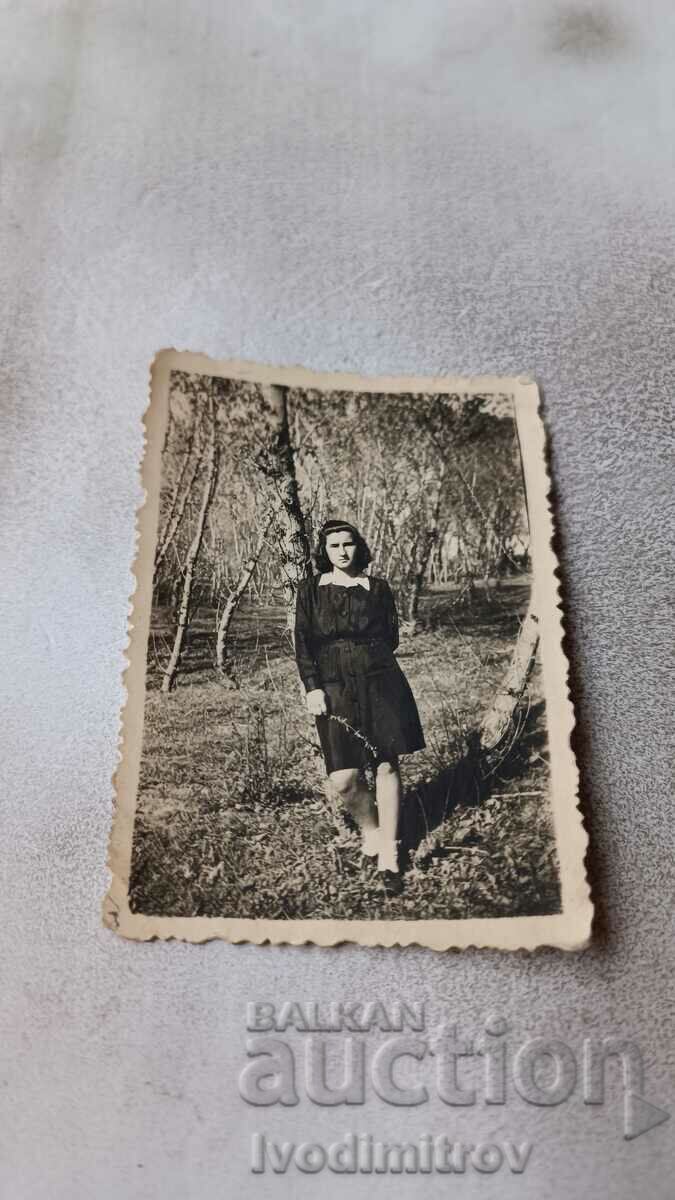 Photo Bhutan Young girl in the forest 1941