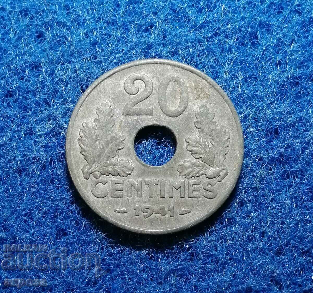 20 centimes France 1941