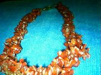 very beautiful old natural necklace coral three rows