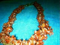 very beautiful old natural necklace coral three rows