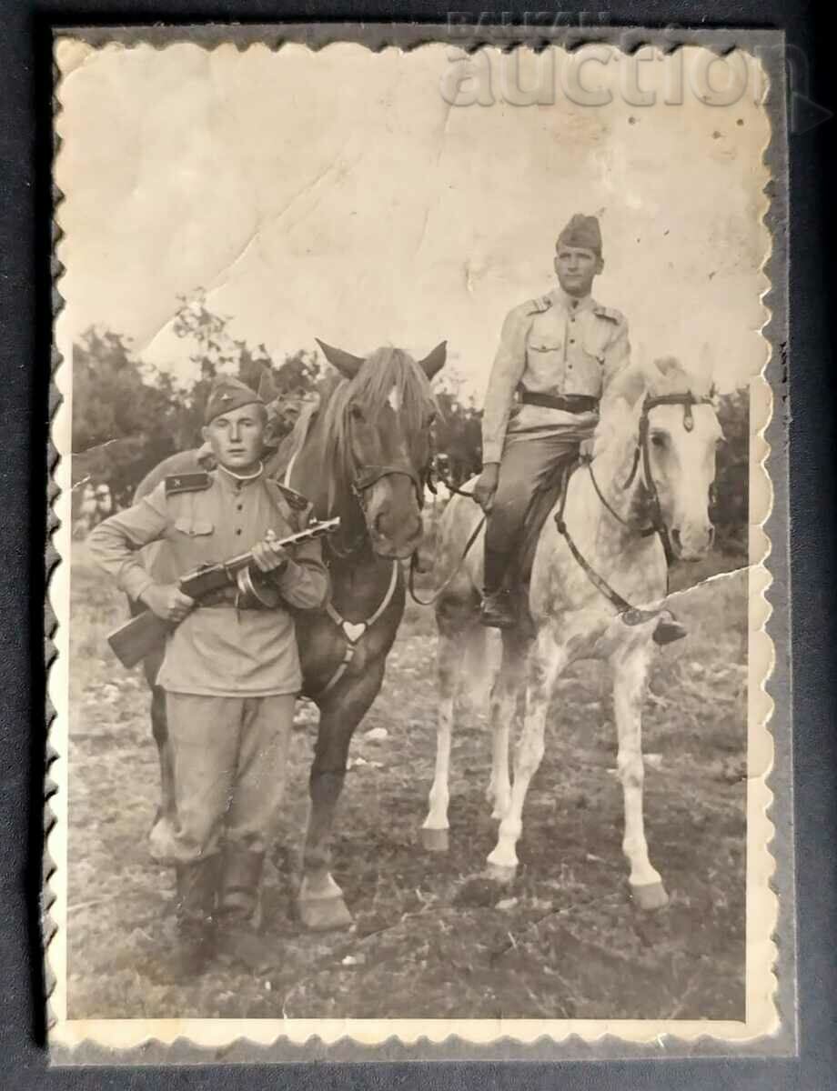 Βουλγαρία Παλαιά φωτογραφική φωτογραφία & δύο στρατιώτες του ..