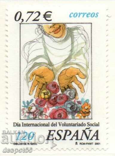 2001. Spania. Ziua Internațională a Voluntariatului.