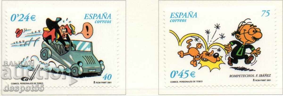 2001. Spania. Personaje de benzi desenate.