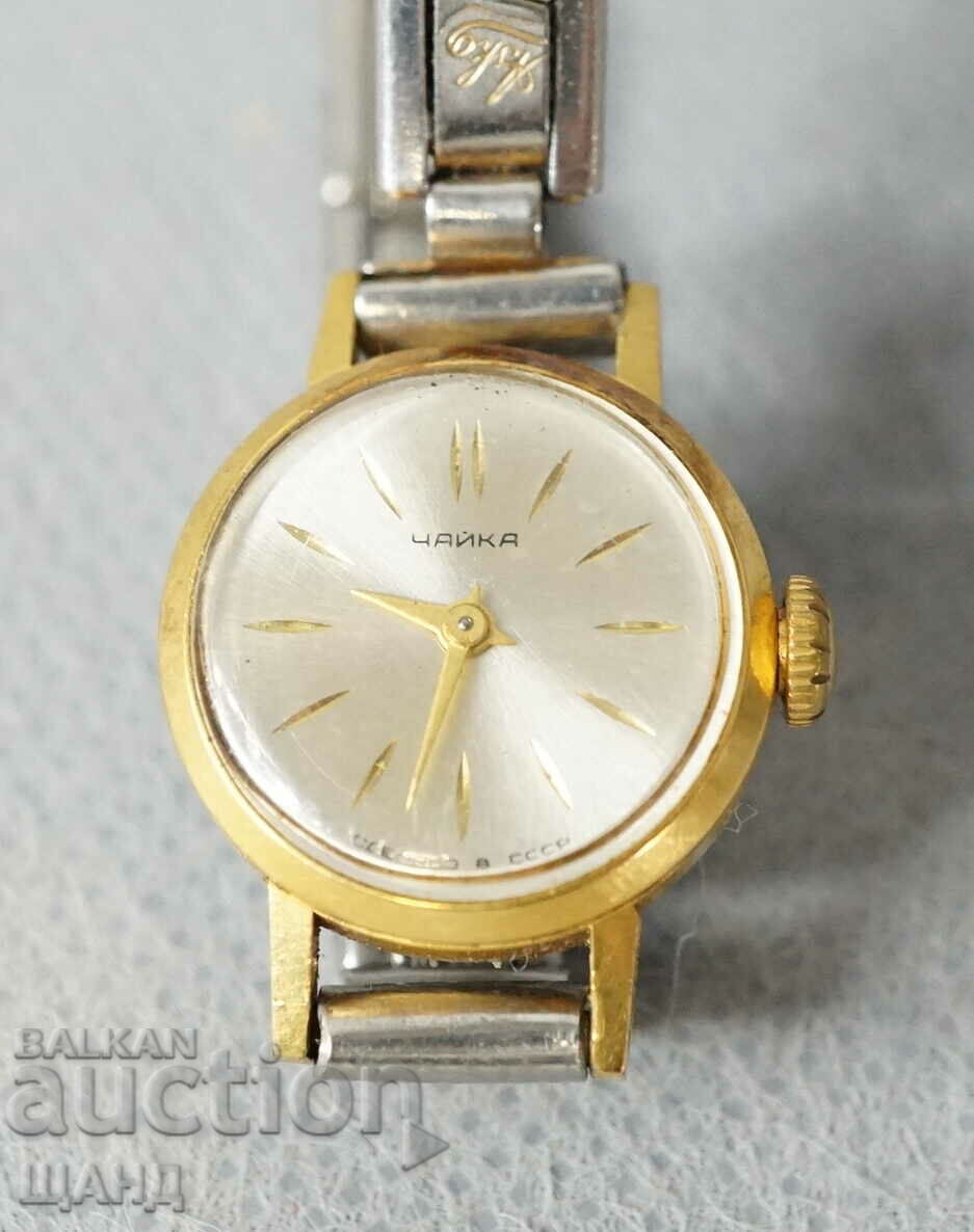 Old Russian Gold Plated Ladies Mechanical Seagull Watch