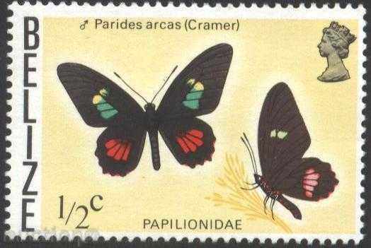 Pure stamp Fauna Butterfly 1974 din Belize