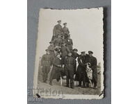 Old Military Photo soldaților pălărie uniformă