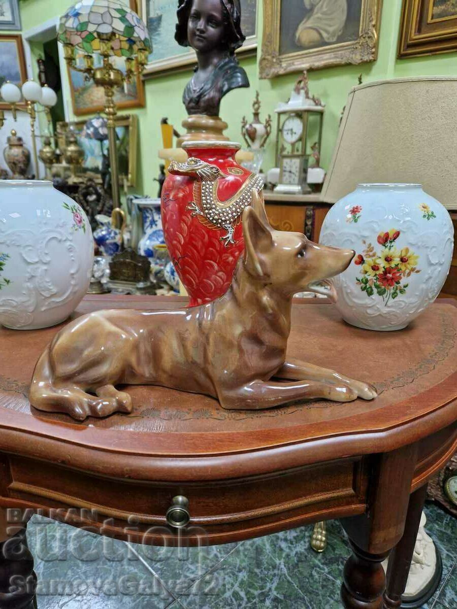 A large beautiful antique porcelain figure