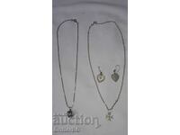 Necklaces and earrings, there are also silver ones