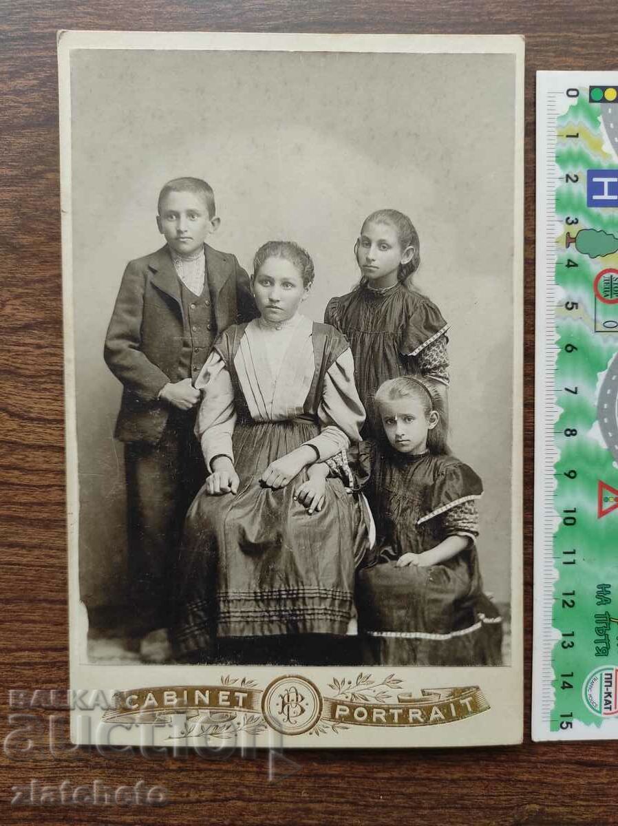 Стара снимка Царство България - ателие Чернев Враца