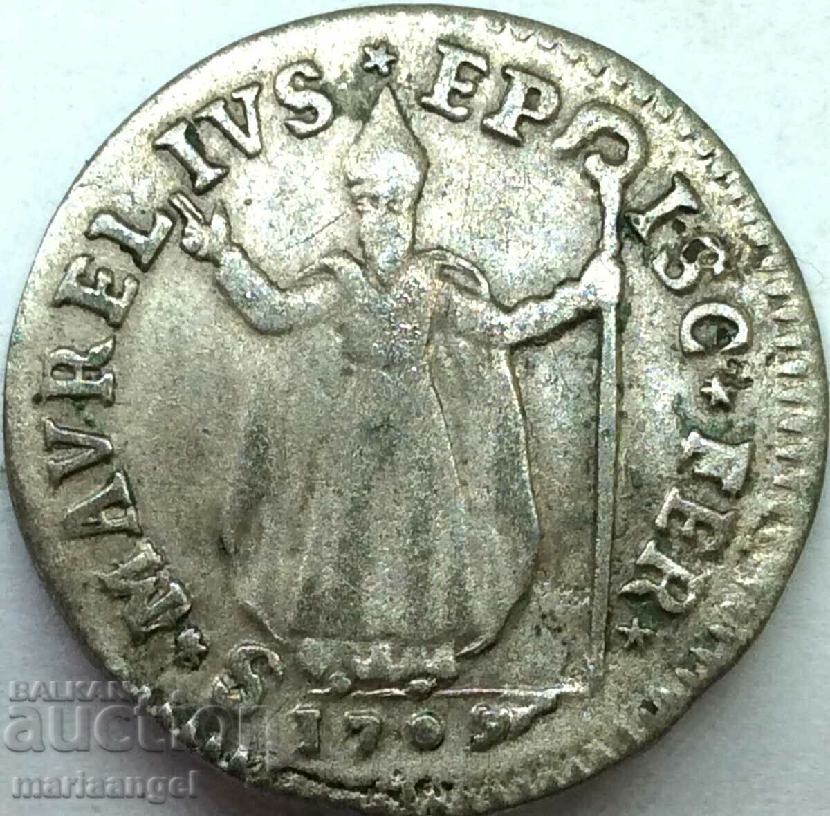 Vatican 1709 Muraiola da 4 Baiocci Ferrara Clement XI