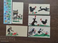 Lot of 5 old greeting cards -