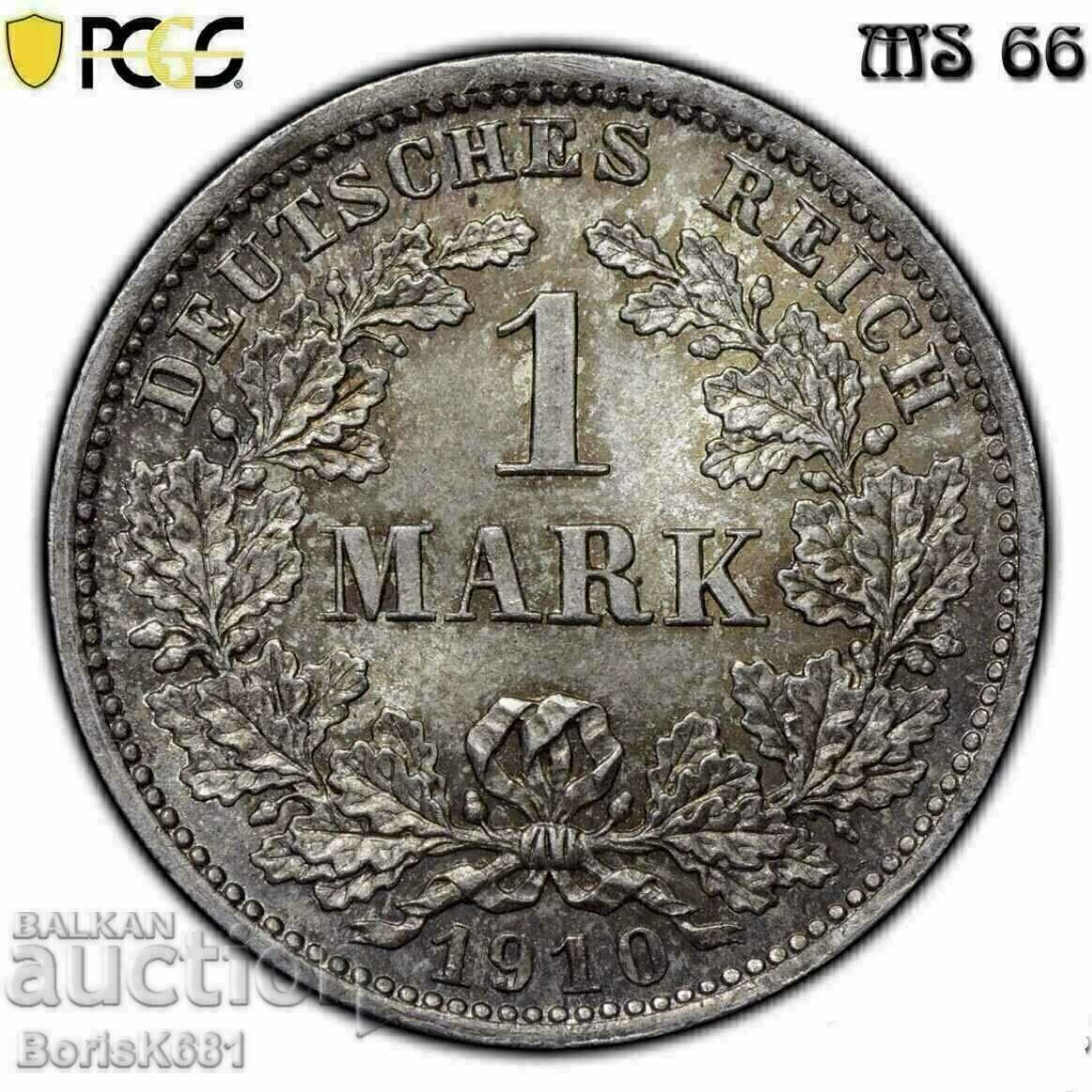1 stamp 1910 Germany MS66 PCGS - 6 1 stamp 1910 Germany MS66 PCGS - 6