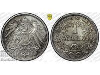 1 марка 1910 Германия MS66 PCGS