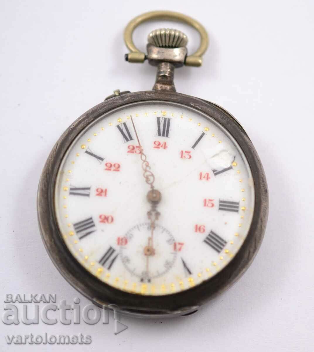 Antique Silver Pocket Watch - Works