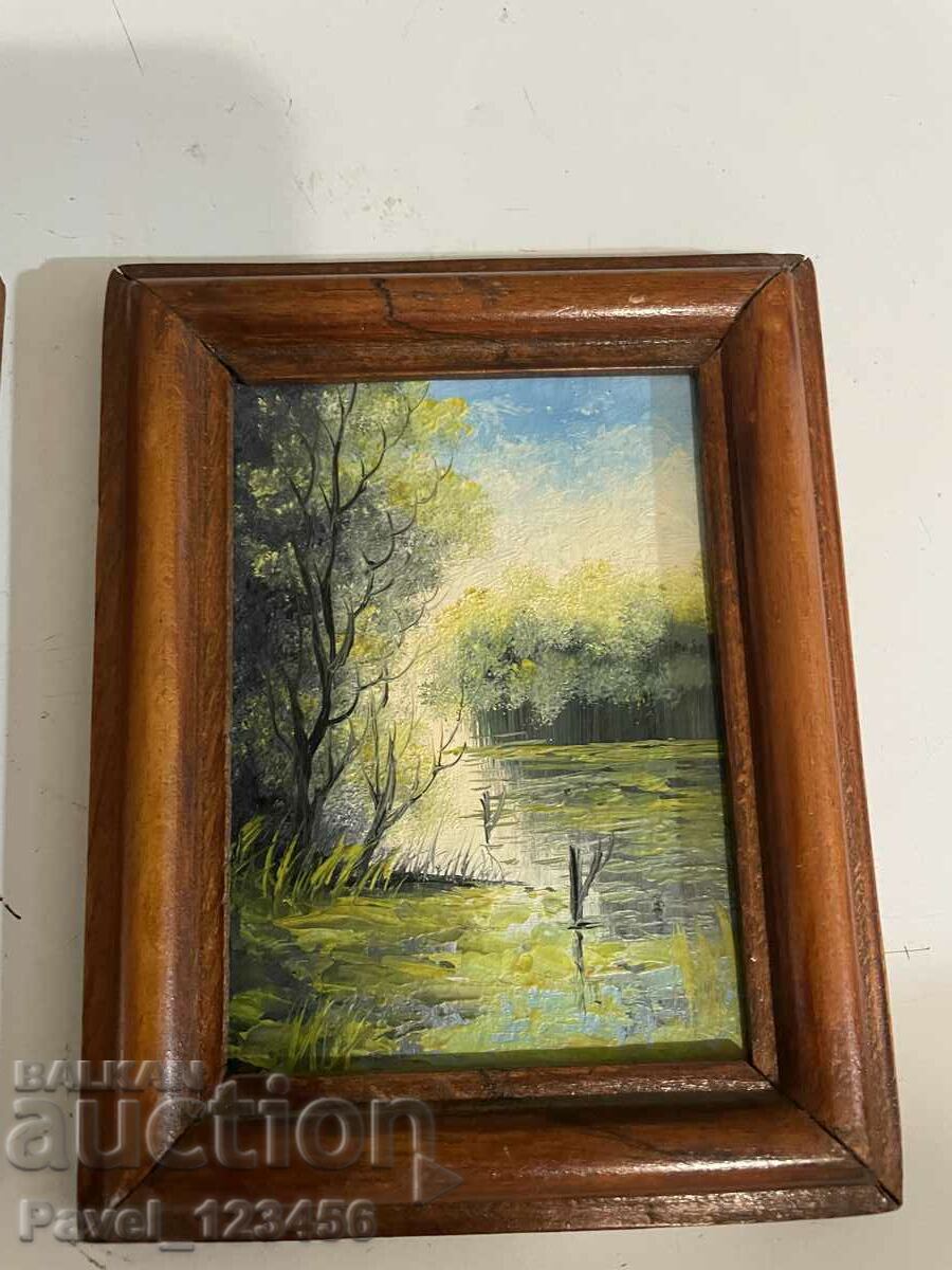 Delivery of 3 painted miniature paintings Delivery of 3 painted miniature paintings