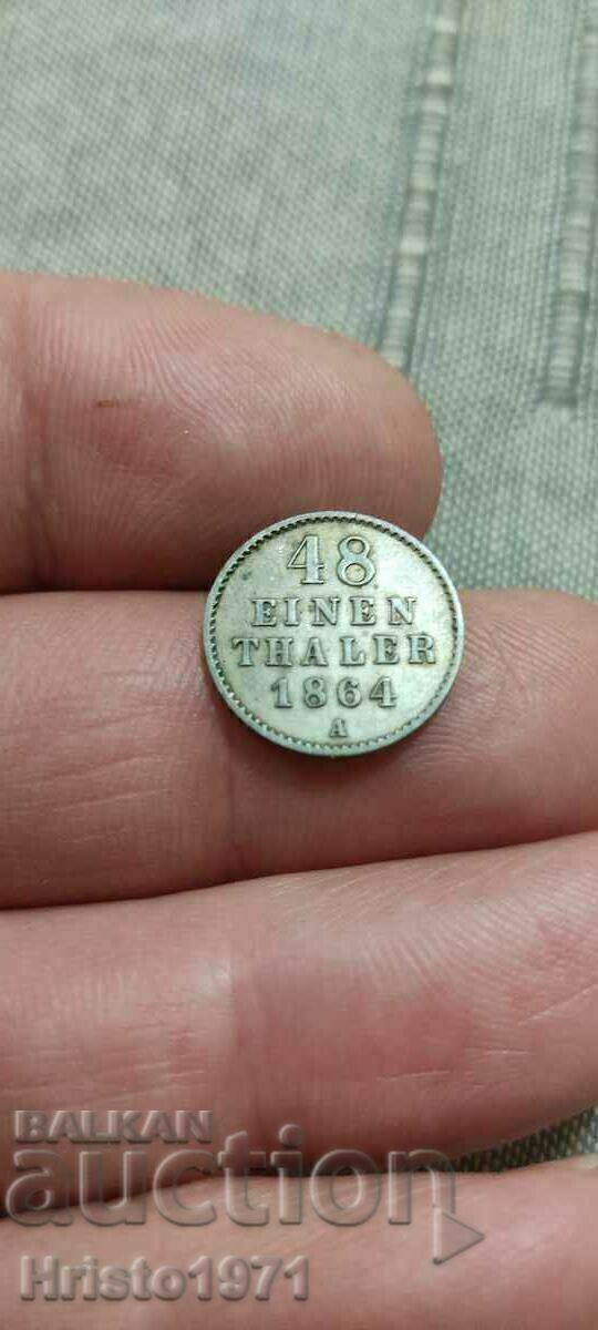 1/48 thaler 1864 A Schwerin 1/48 thaler 1864 A Schwerin