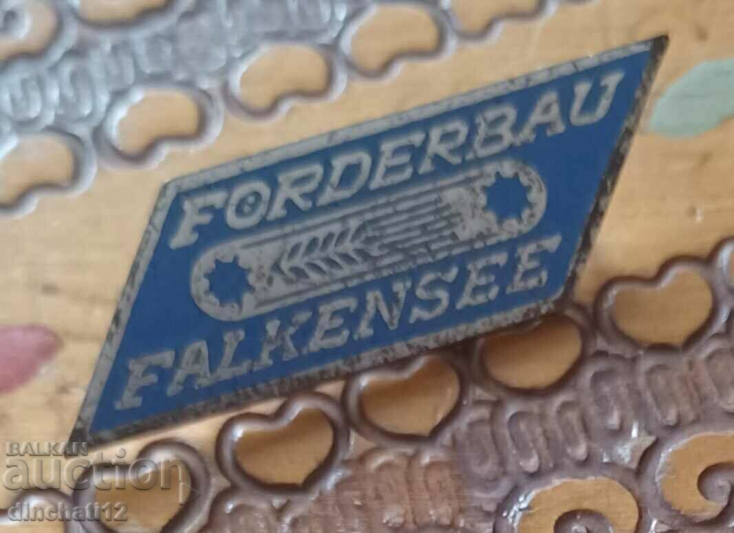 Delivery of Anstecknadel badge FORDERBAU FALKENSEE tractor Delivery of Anstecknadel badge FORDERBAU FALKENSEE tractor