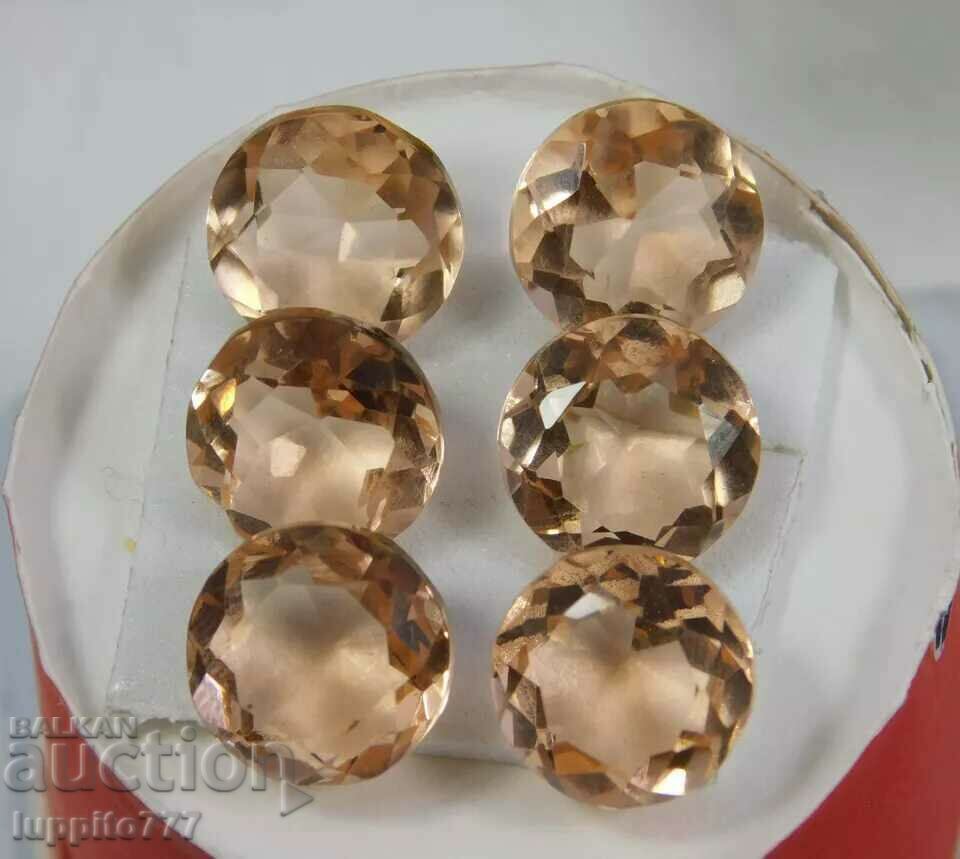 Auction 37.40 carat natural topaz lot 6 pieces Auction 37.40 carat natural topaz lot 6 pieces