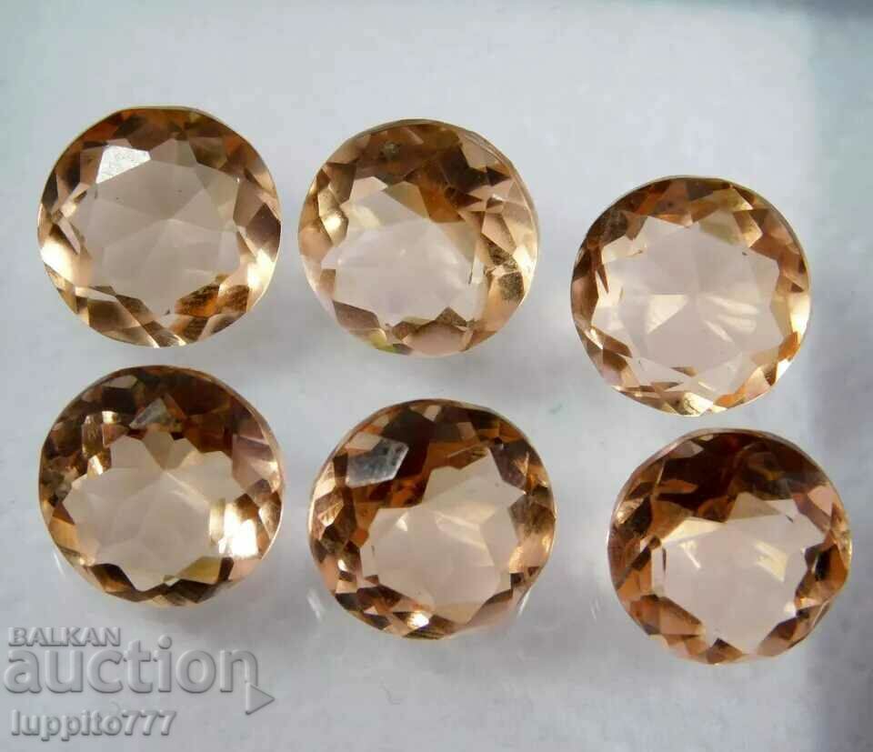 Delivery of 37.40 carat natural topaz lot 6 pieces Delivery of 37.40 carat natural topaz lot 6 pieces