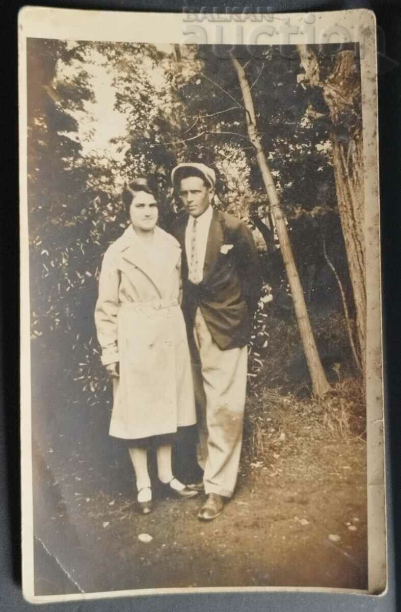Bulgaria 1947 Old photo photography - friendly couple.