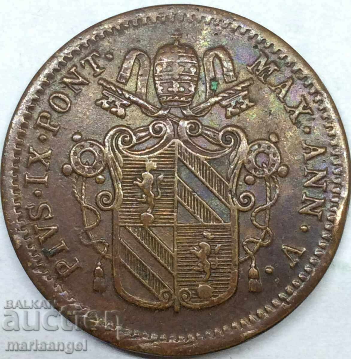 1/2 bayoko 1850 Vatican ROMA 23mm bronz