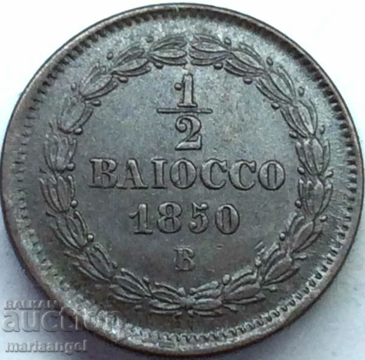 1/2 bayoko 1850 Vatican ROMA 23mm bronz