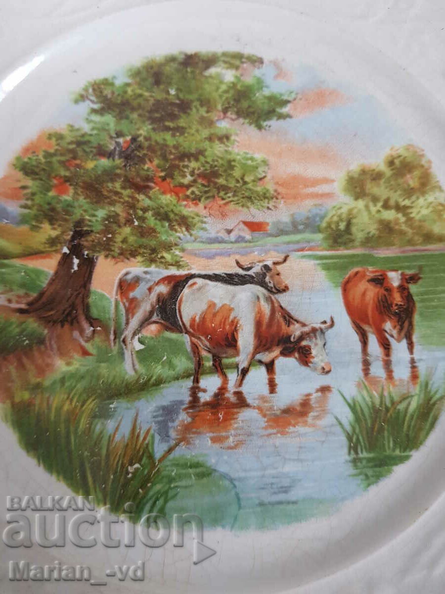 Παλαιό πορσελάνινο πιάτο τοίχου με τιμή 15.00 BGN | € 7.67 Παλαιό πορσελάνινο πιάτο τοίχου με τιμή 15.00 BGN | € 7.67