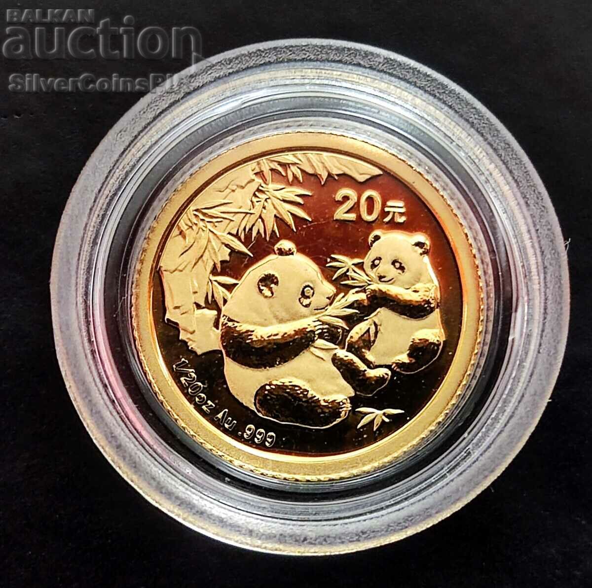 Aur 1/20 Oz China Panda 2006 20 Yuan China