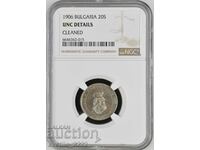 20 стотинки 1906 UNC NGC