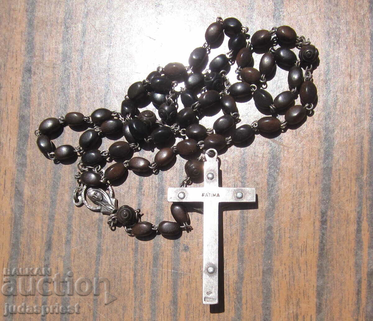 Αντικέ καθολικό ασημένιο κομπολόι και κολιέ μάτι τίγρης - 6 Αντικέ καθολικό ασημένιο κομπολόι και κολιέ μάτι τίγρης - 6