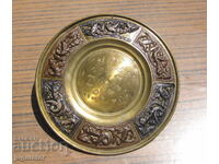 Bulgarian Renaissance plate with folk silver ornaments
