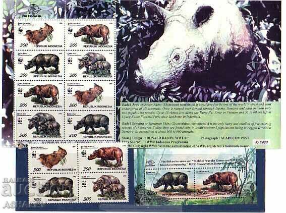 1996 WWF 4 v.+ S/S + S/M - MNH INDONESIA