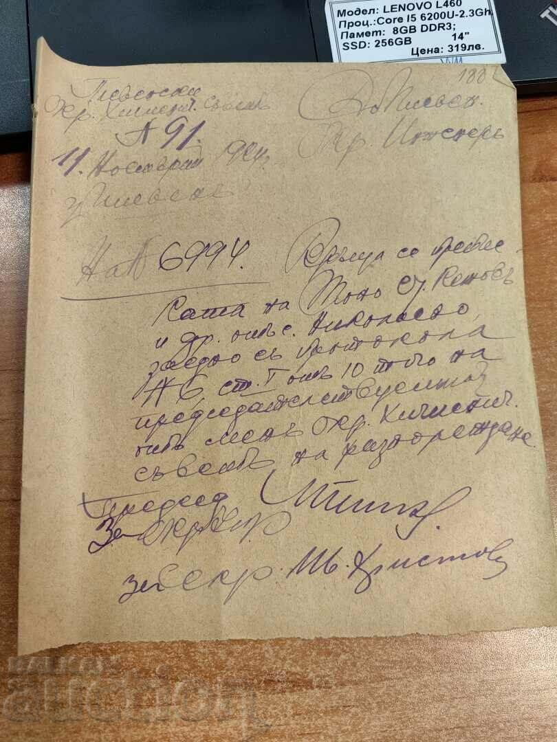 1924 PLEVEN CONSILIUL DE IGIENĂ DOCUMENT REGATUL BULGARIA