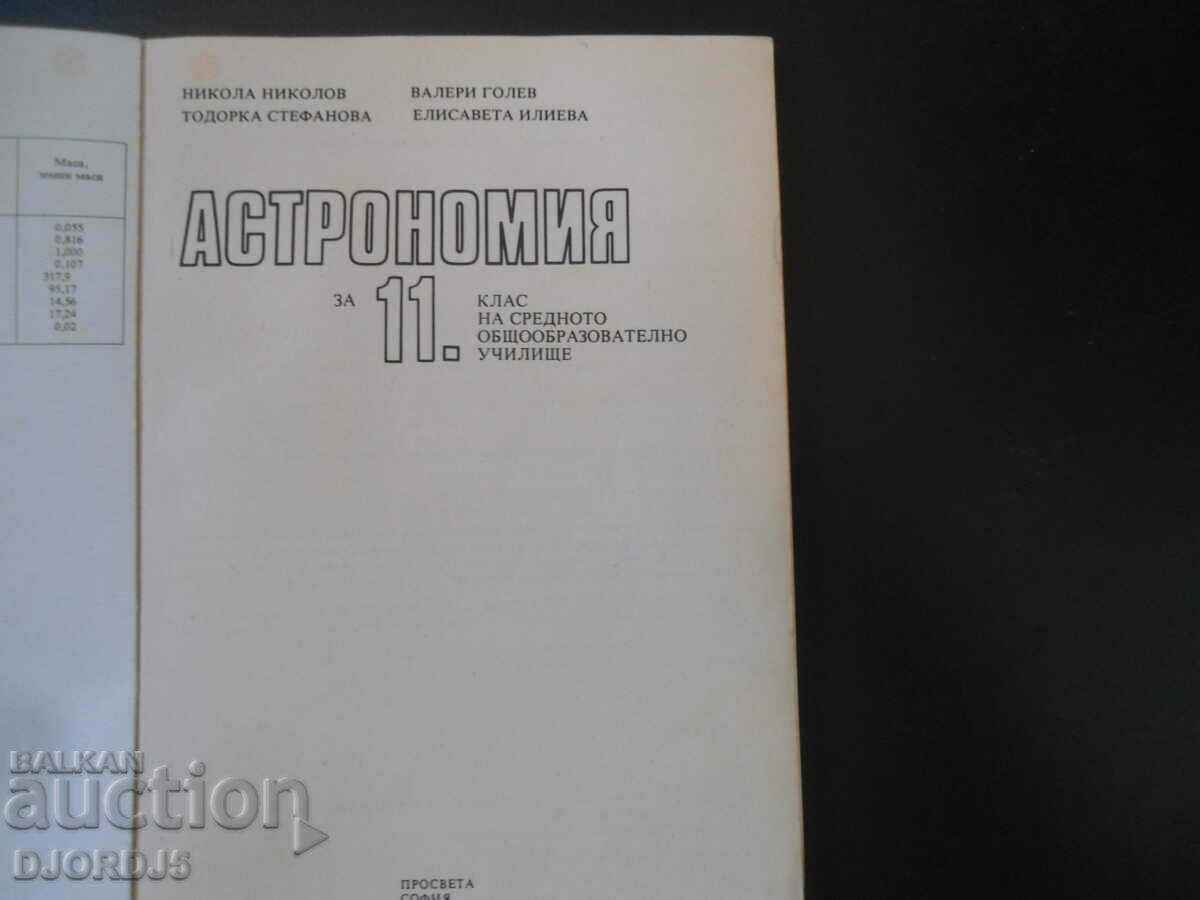 ASTRONOMY for 11th grade of secondary school with price 3.00 BGN | € 1.53 ASTRONOMY for 11th grade of secondary school with price 3.00 BGN | € 1.53
