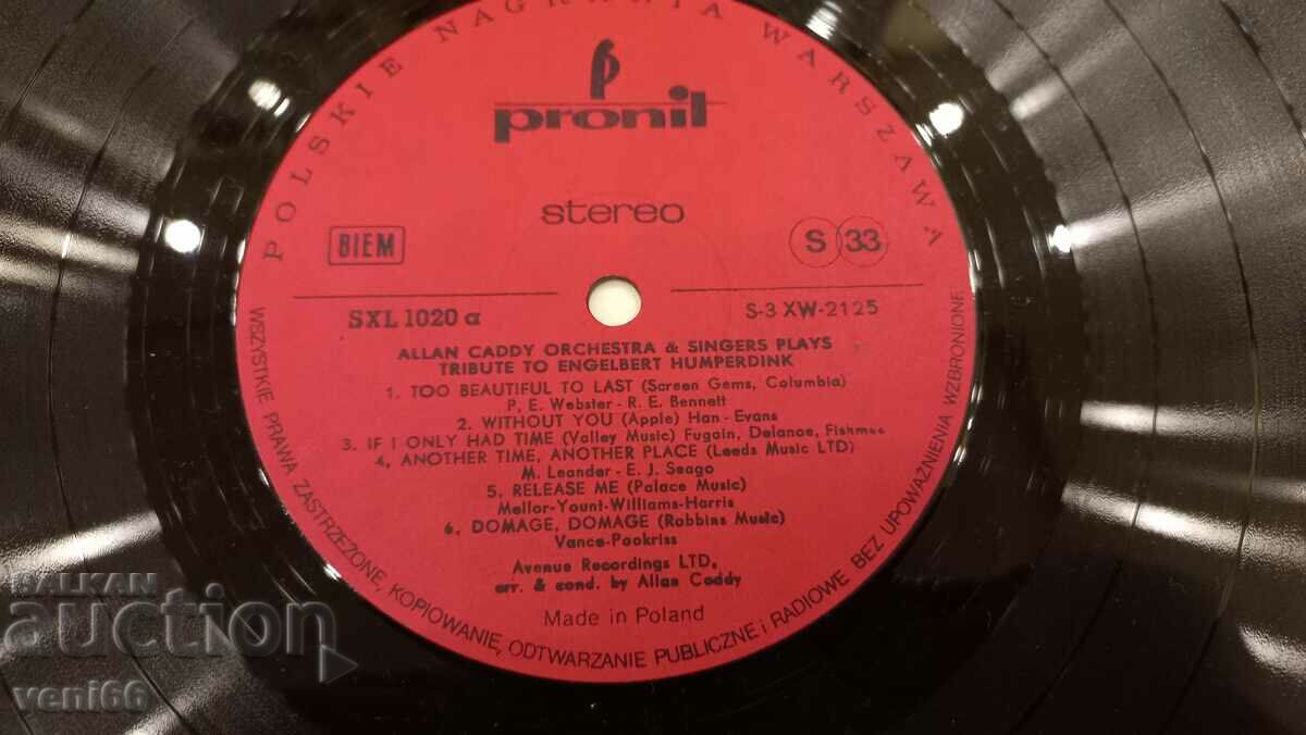Auction Gramophone record - Allan Caddy orchestra Auction Gramophone record - Allan Caddy orchestra