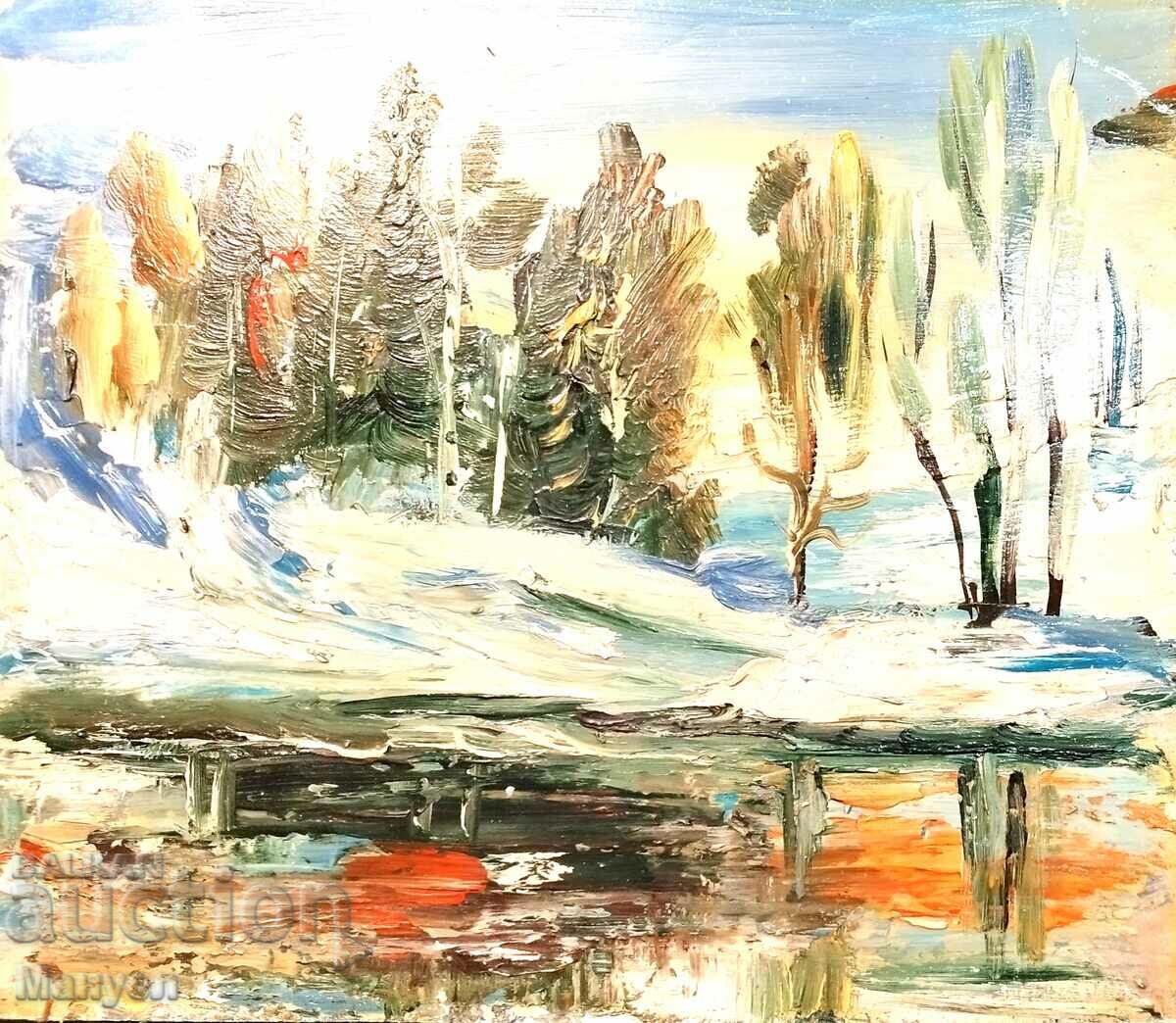 Landscape oil.