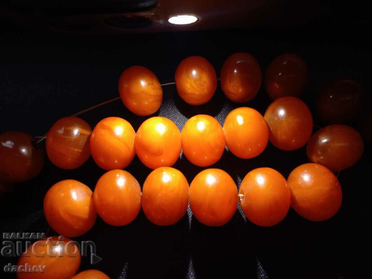 Auction Old Authentic Amber Rosary of 30+P amber beads Auction Old Authentic Amber Rosary of 30+P amber beads