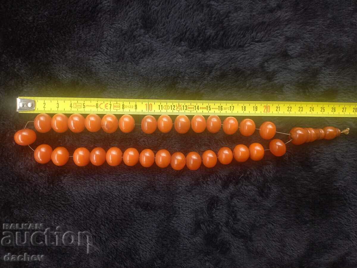 Old Authentic Amber Rosary of 30+P amber beads - 6 Old Authentic Amber Rosary of 30+P amber beads - 6
