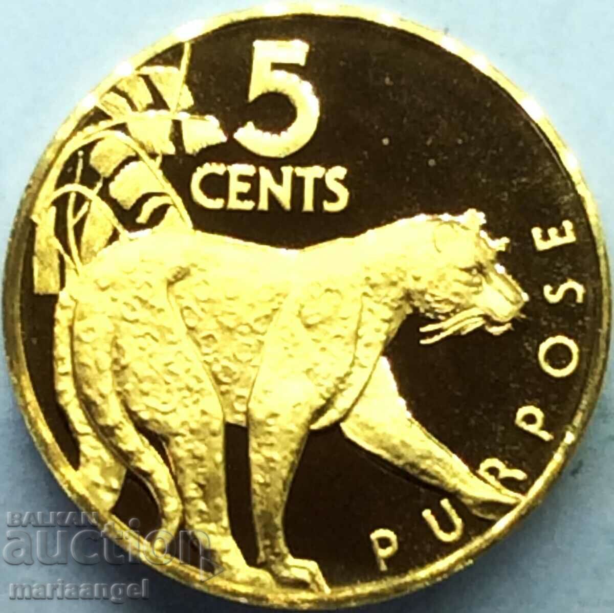 5 cents 1978 Guyana UNC PROOF
