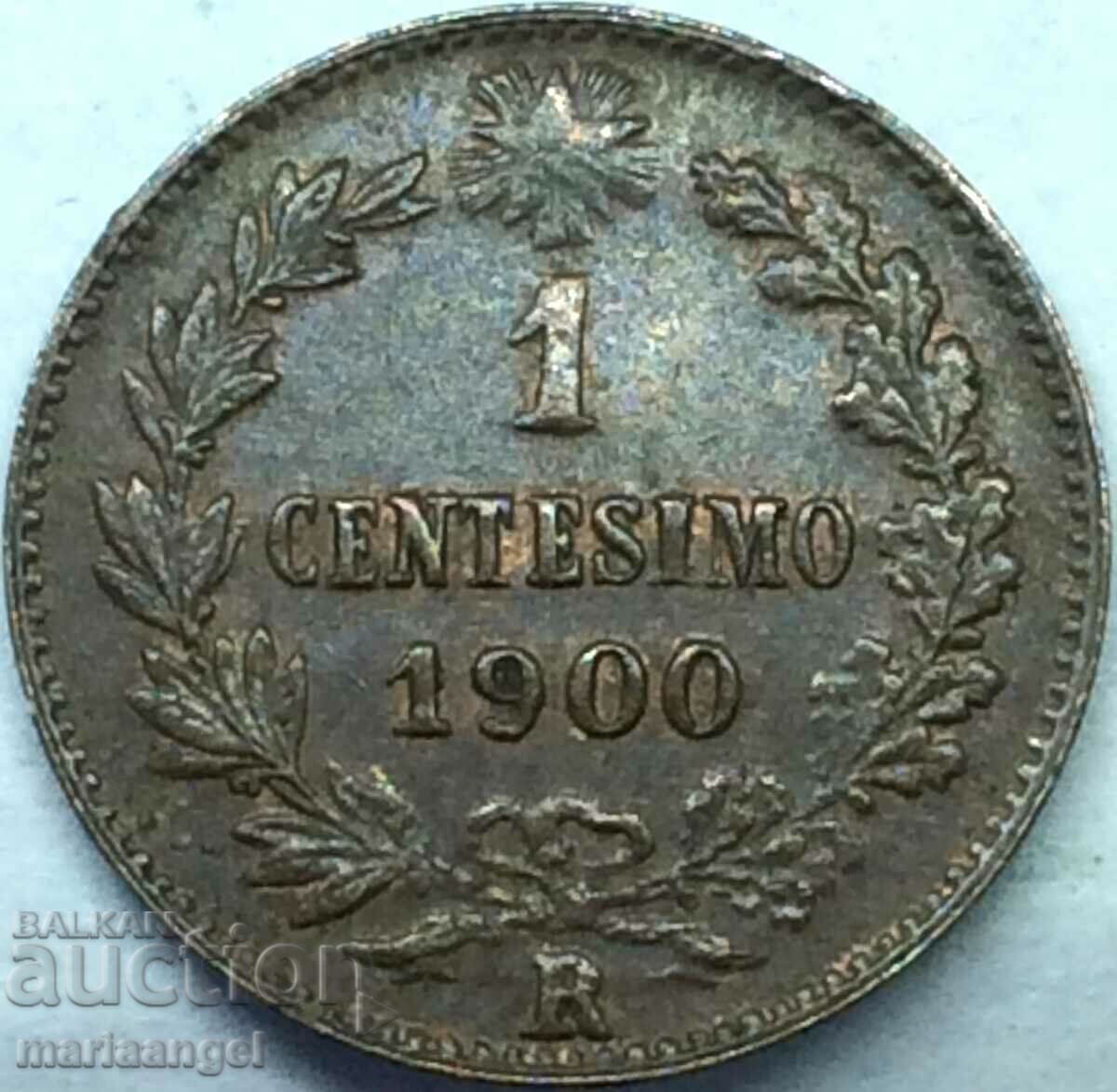 1 centesimo 1900 centesimo Italy R - Rome King Umberto I 3