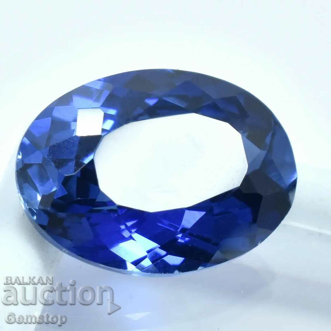 BZC! 10.80 ct natural tanzanite oval cert. GGL from 1 st!