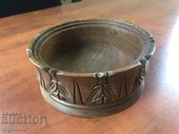 WOOD CARVING CANDY BOWL OF SOCA